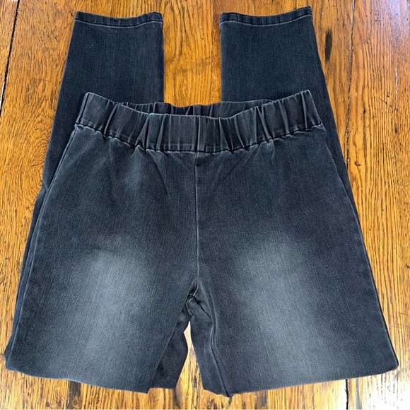 Soft Surroundings Black Wash Pull On Jeans Size Medium - Picture 1 of 6